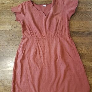 Kara Line boutique cotton dobby orange dress